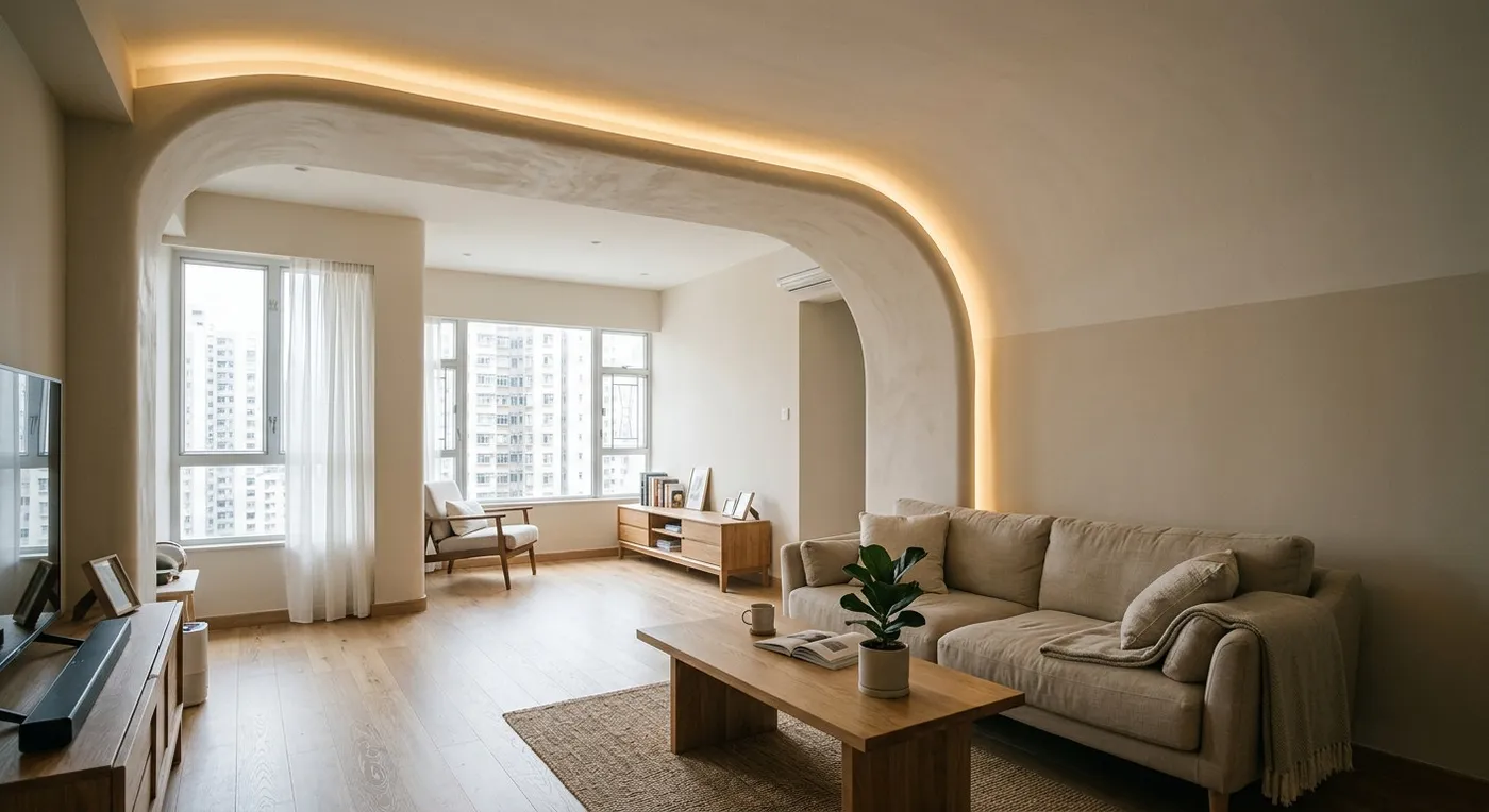 Cover photo: Curved Design Beneath Low Ceilings: Proportion and Construction