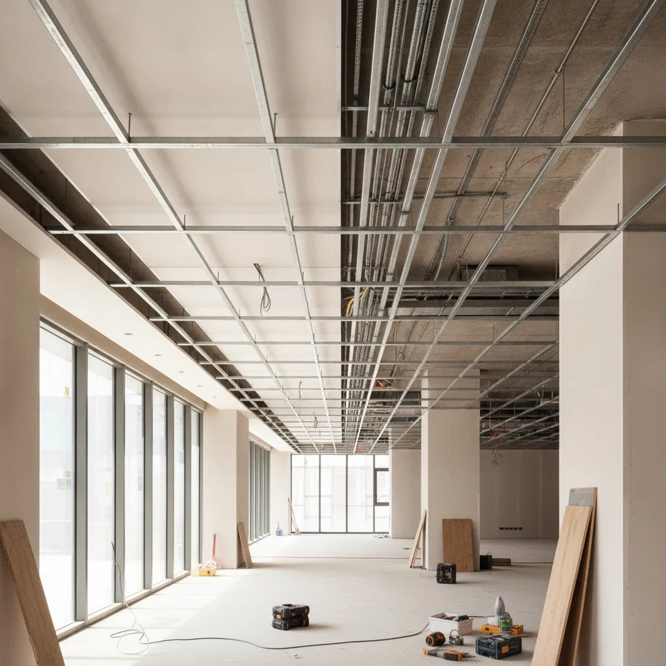 Hang King Shopping Arcade Renovation: Ceiling Work and Site Details