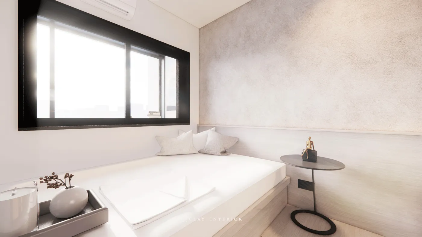 Bedroom window-side daybed corner