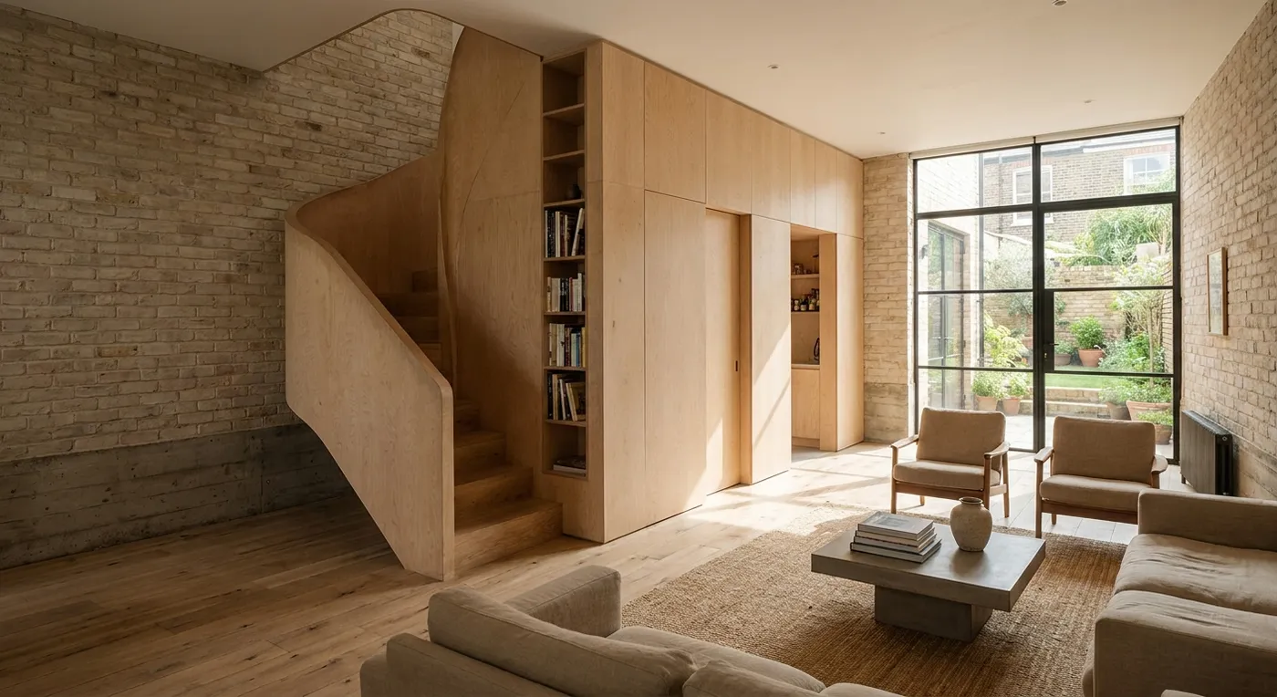 Joe Burke bookends 1960s London terrace with compact brick home — CLAY Interior Design