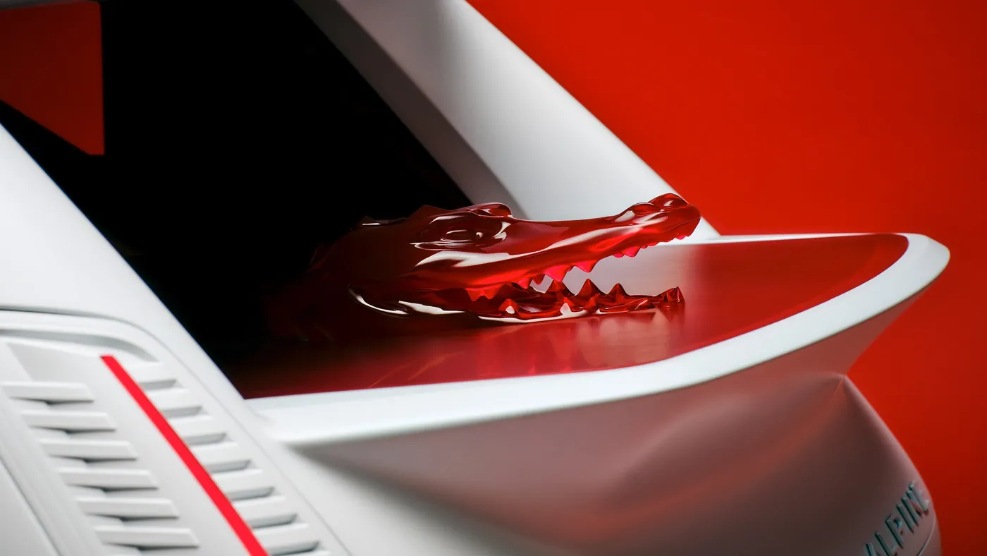 Lacoste incorporates 290 crocodiles into special edition Alpine race car — 靈感參考圖片 3
