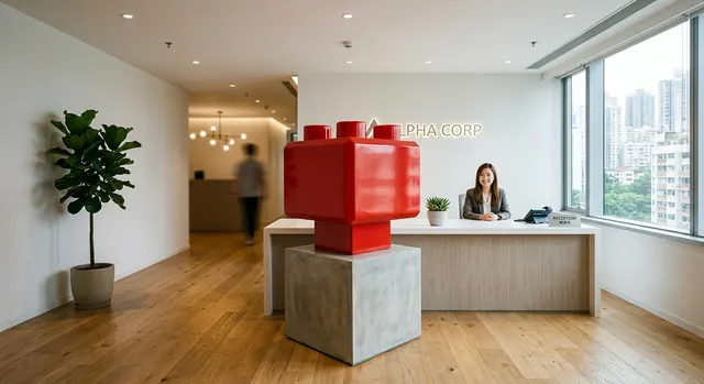 Cubo arranges "unmistakably Lego" innovation centre around 25‑tonne brick — CLAY Interior Design