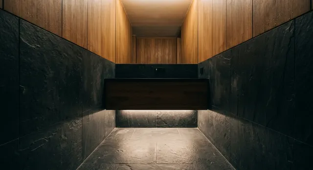 BoND designs "dark and enveloping" private sauna in New York — CLAY Interior Design