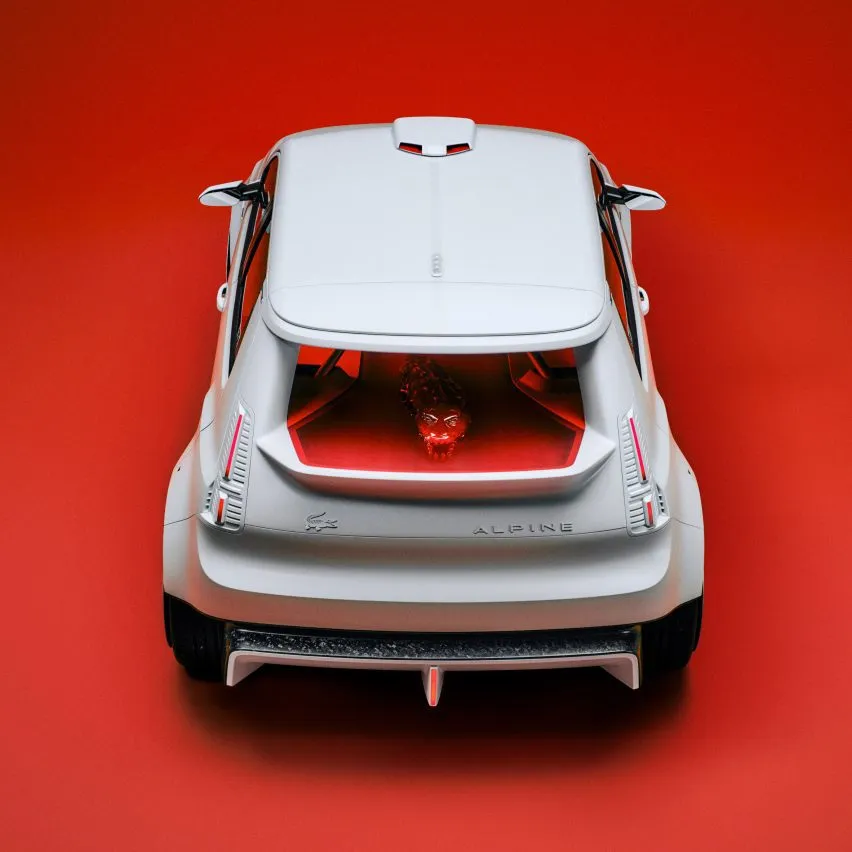 Lacoste incorporates 290 crocodiles into special edition Alpine race car — 靈感參考圖片 1