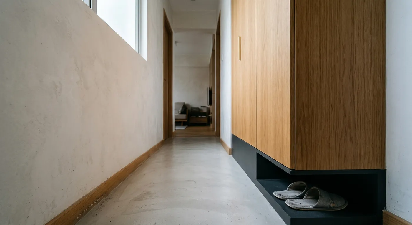 This Floating Wardrobe Creates a Custom, Clutter-Free Entryway — CLAY Interior Design