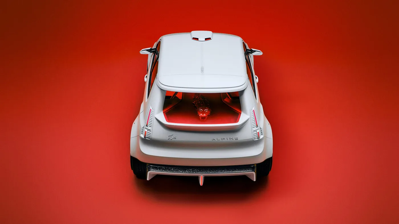 Lacoste incorporates 290 crocodiles into special edition Alpine race car — 靈感參考圖片 2