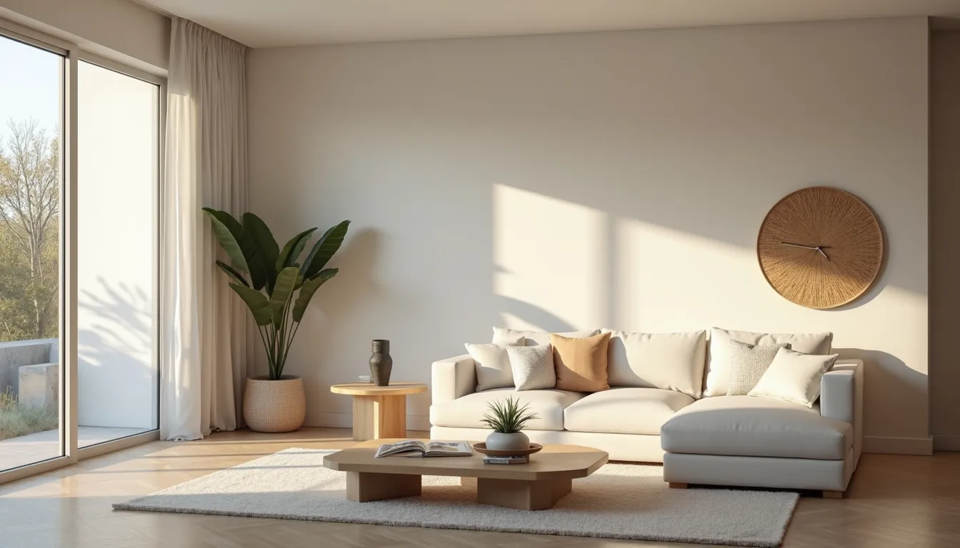 Close-up view of a minimalist living space