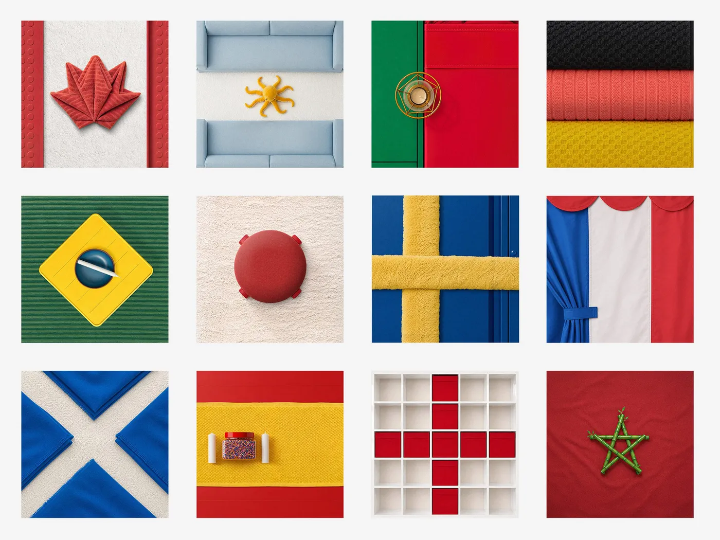 IKEA Canada arranges familiar homeware into World Cup team flags — 靈感參考圖片 2